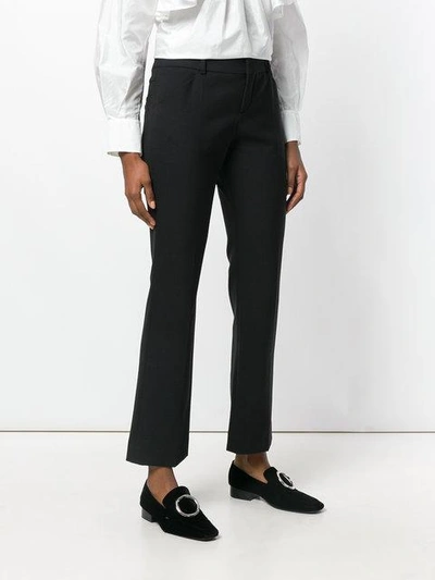 Shop Chloé Slim Trousers In Black
