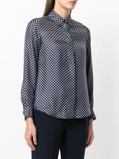 Shop Alberto Biani Geometric Print Shirt In Blue