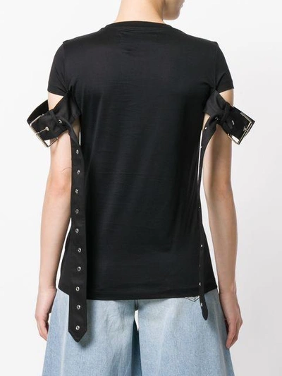 Shop Marques' Almeida Marques'almeida Buckle Sleeve T-shirt - Black