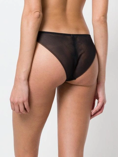 Shop Chantal Thomass Lace Bow Briefs In Black