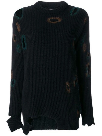 Shop Ballantyne Distressed Holey Sweater In 89