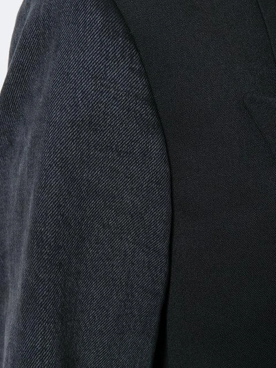 Shop Alexander Wang Blazer With Denim Sleeves - Black