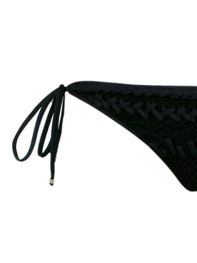 Shop Amir Slama Woven Bikini Set In Preto