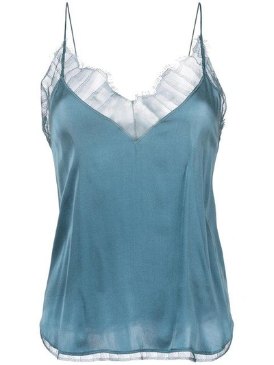 Shop Iro Lace Camisole Top In Blue