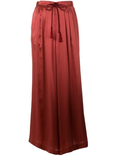 Shop Forte Forte Drawstring Palazzo Pants - Red