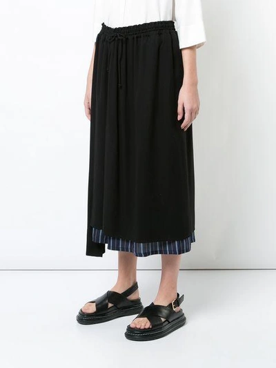 Shop Y's Asymmetric Draped Skirt