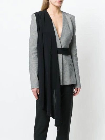 Shop Chalayan Fitted Drape Detail Jacket