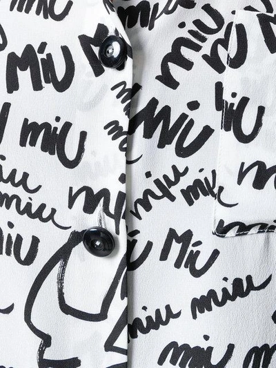Shop Miu Miu Monogram Signature Shirt In White