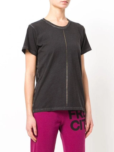 Shop Freecity Contrast Stripe T-shirt - Black