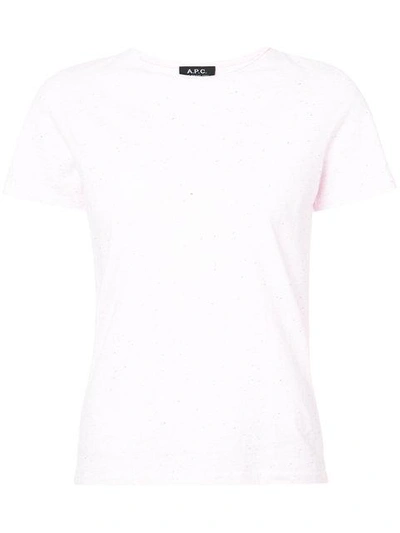 Shop Apc A.p.c. Short Sleeved T-shirt - Pink