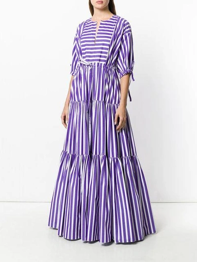 flared striped dress