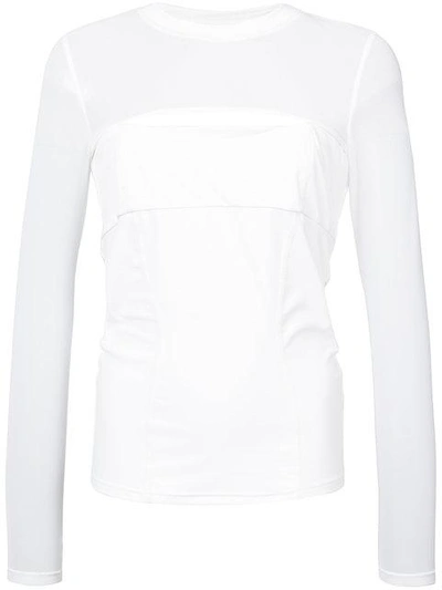 Shop Cushnie Et Ochs Dominique Mesh Sleeve Top In White