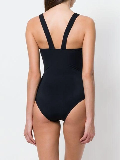 Shop Moeva Plunge Swimsuit In Black