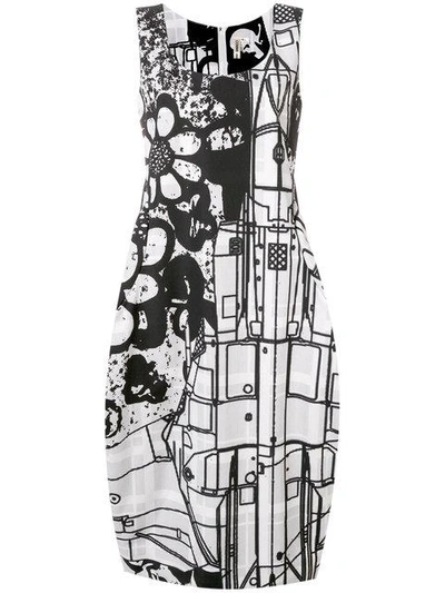 Shop Comme Des Garçons Printed Tank Dress - Black
