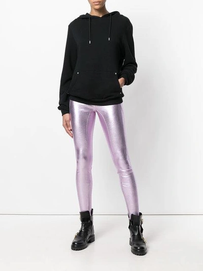 Shop Alyx Metallic High-rise Leggings In Pink