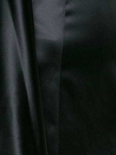 Shop Rosetta Getty Long Sleeve Satin Dress - Black