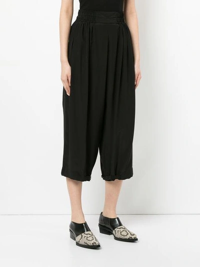 Shop Nehera Paba Cropped Trousers In Black