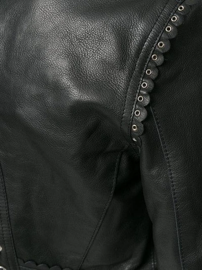 Shop Diesel Black Gold Looket Leather Jacket