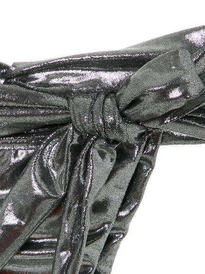 Shop Amir Slama Metallic Knot Detail Bikini Set