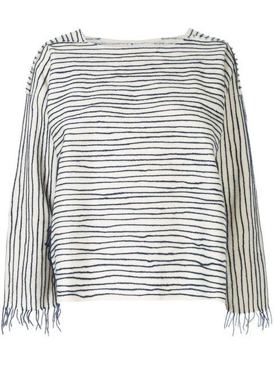 Shop Toogood Striped Oversized Top In White