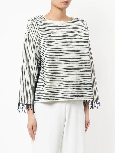 Shop Toogood Striped Oversized Top In White
