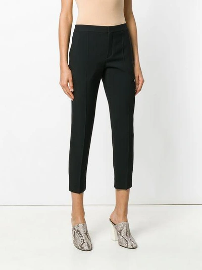 cropped pleated trousers