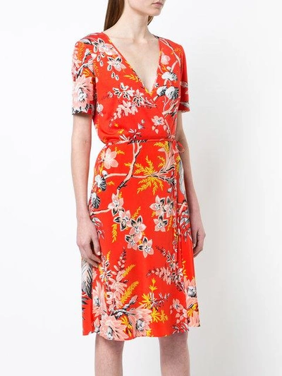 floral wrap dress