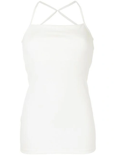 cross back fitted vest top