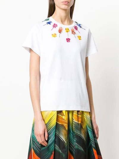 Shop Mary Katrantzou Iven Sequin Collar T-shirt
