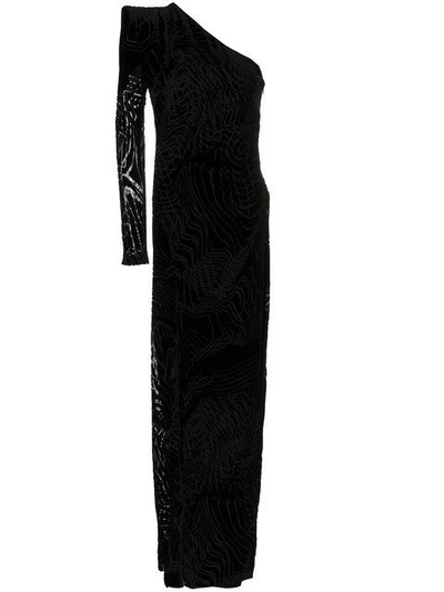 Shop Tufi Duek One Shoulder Gown - Black