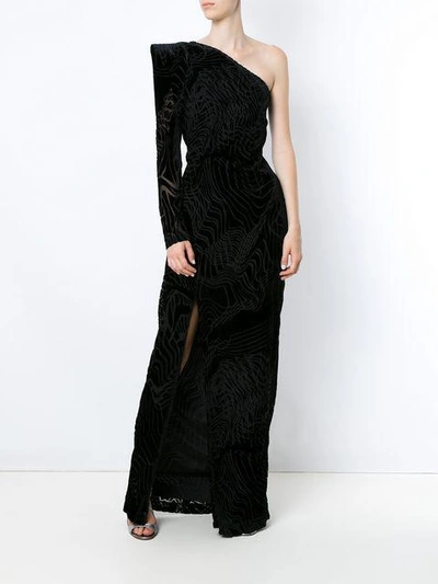 Shop Tufi Duek One Shoulder Gown - Black