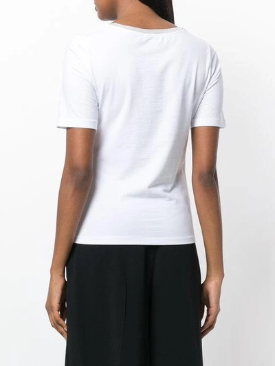 Shop Le Tricot Perugia Classic Fitted T-shirt In White
