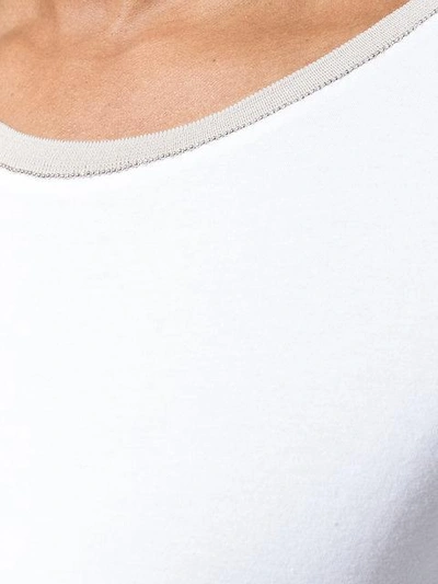 Shop Le Tricot Perugia Classic Fitted T-shirt In White
