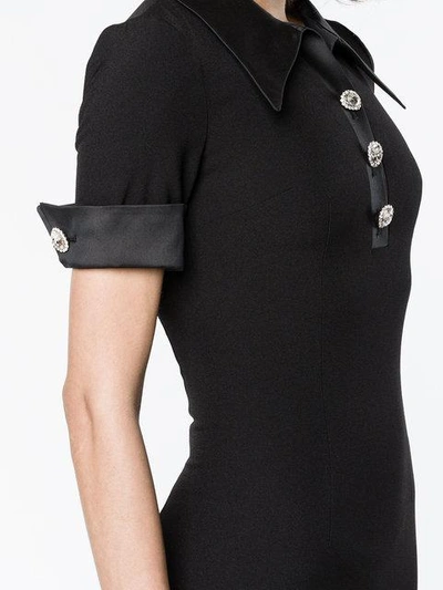 Shop Alessandra Rich Button Down Polo Shirt Dress