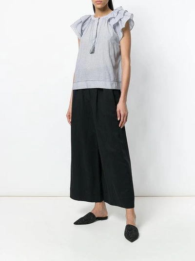 Shop Ulla Johnson Cropped Flared Trousers