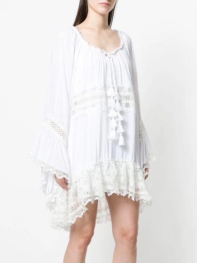 Shop Anjuna Perforated Beach Dress - White