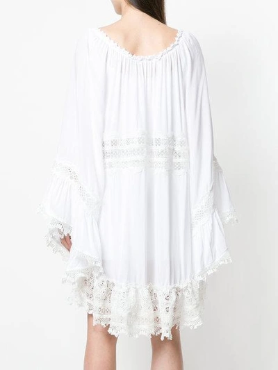 Shop Anjuna Perforated Beach Dress - White