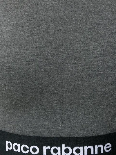 Shop Rabanne Logo Print Cropped T In Grey
