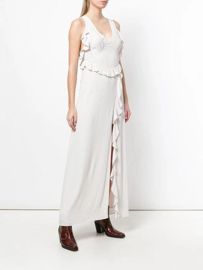 Shop Iro Ruffled Maxi Dress - Neutrals