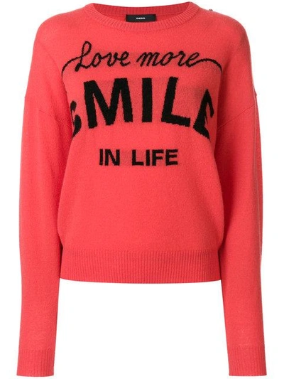 Shop Diesel M-love Sweater - Red