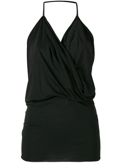 Shop Rick Owens Draped Front Blouse In Black