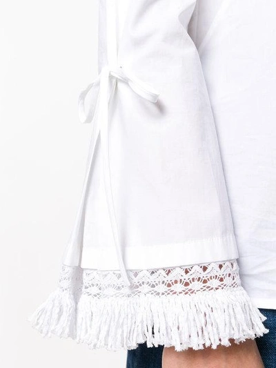 Shop Tory Burch Crochet V In White