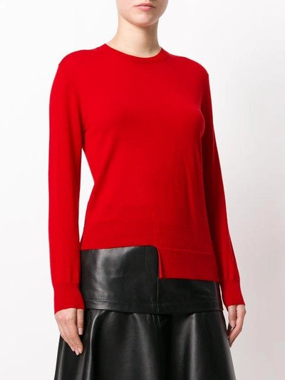 Shop Neil Barrett Asymmetric Hem Jumper In Red