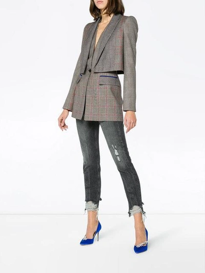 Shop Alexander Mcqueen Prince Of Wales Checked Wool Blazer