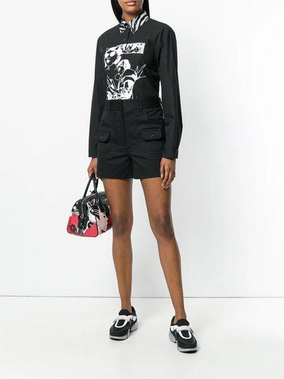 Shop Prada Comic Book Print Shirt - Black