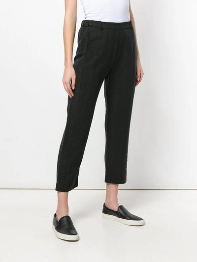 Shop Ilaria Nistri Casual Cropped Trousers - Black