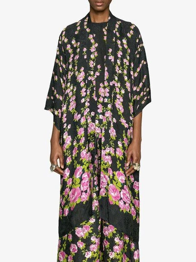 Shop Gucci Climbing Roses Print Pajama Kimono