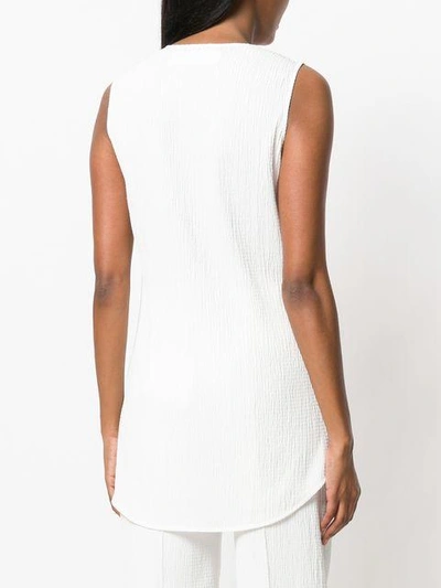 Shop Victoria Victoria Beckham V-neck Sleeveless Shirt In White