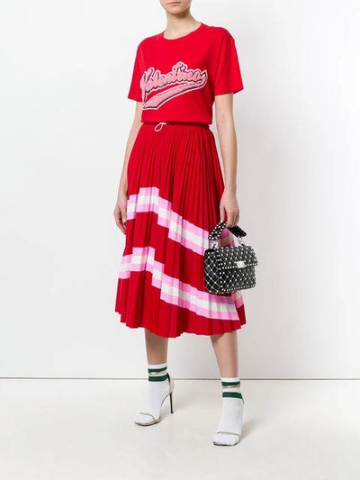 Shop Valentino Logo Patch T In Red