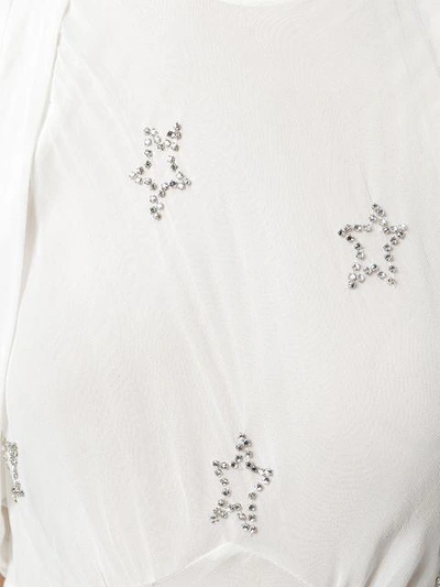 embroidered stars long dress